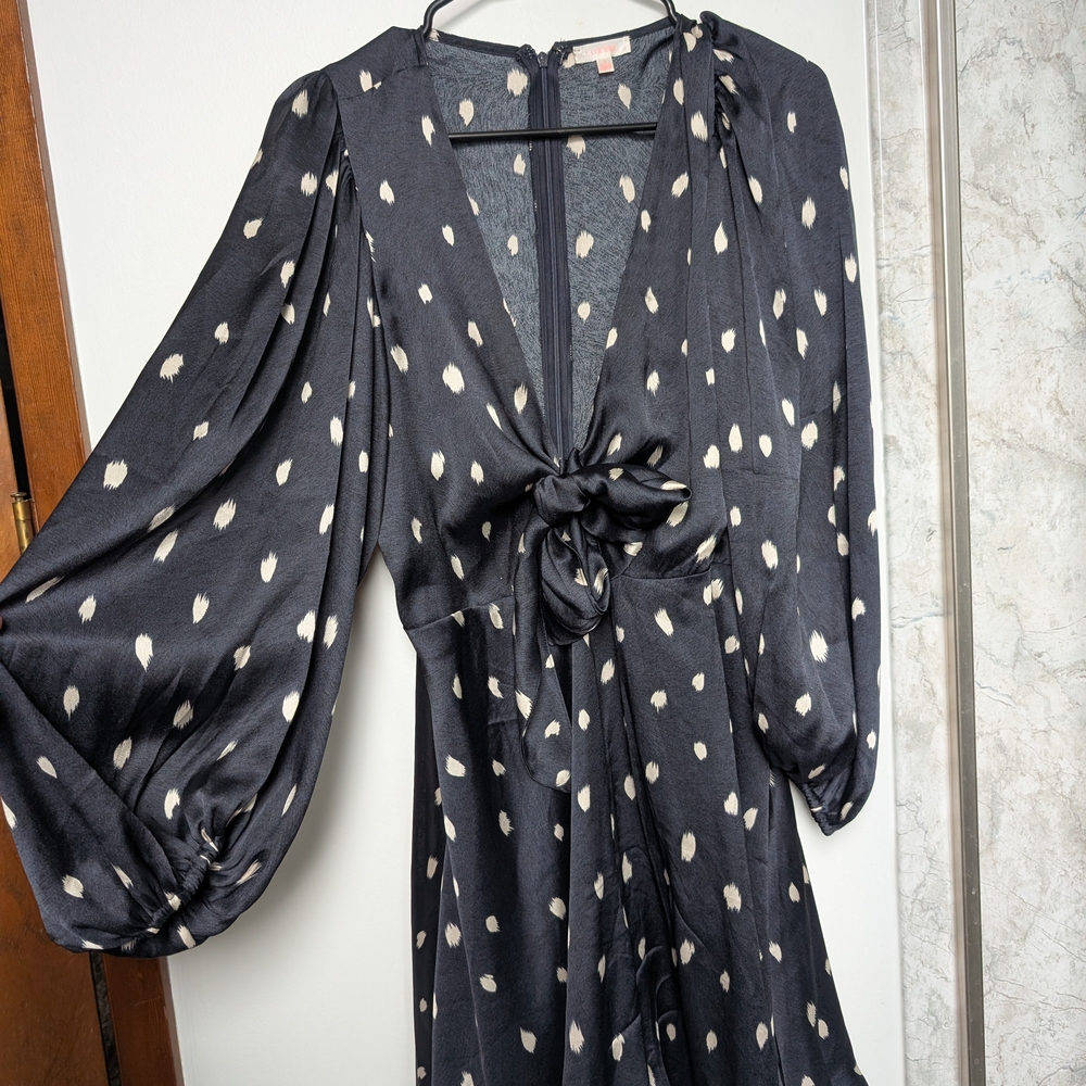 Luxxel Black and White Polka Dot Mini Dress
